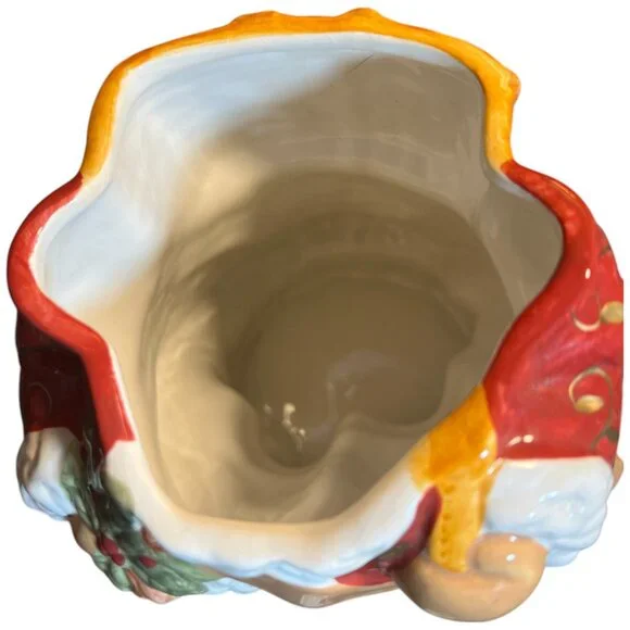 HALLMARK Santa Ceramic Cookie Jar Gorgeous Vivid Colors Limited Edition 12" Tall